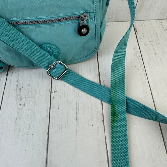 Kipling Turquoise Sabian Mini Crossbody Bag Lightweight Everyday Purse AC7240 - Picture 3 of 14